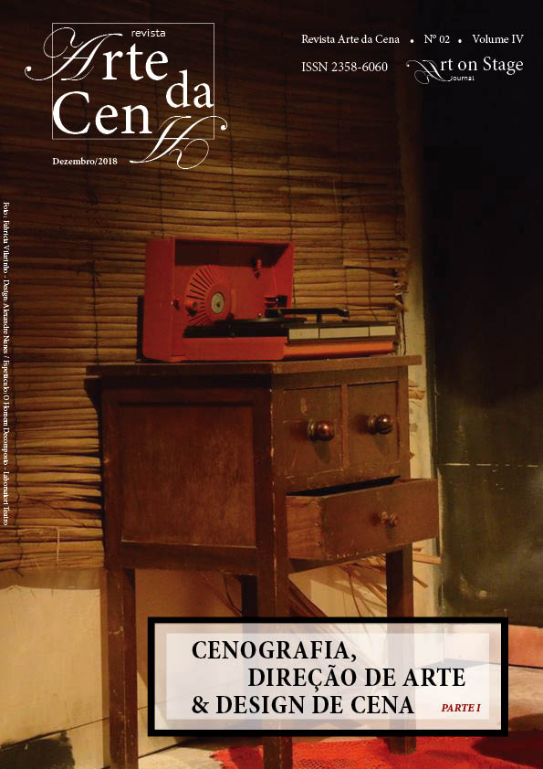 Capa Revista Arte da Cena, v.4, n.2 - Cenografia, Direção de Arte e Design de Cena